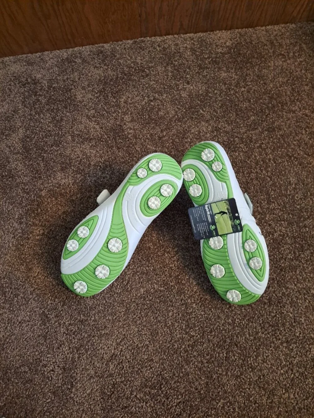 NWT Dawgs Golf Spirit Shoes - Womens White/Lime Green